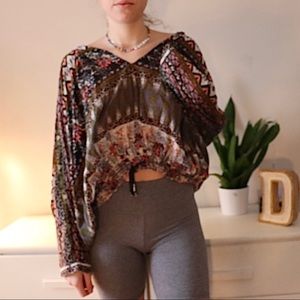 Free People Patterned Flowy Top